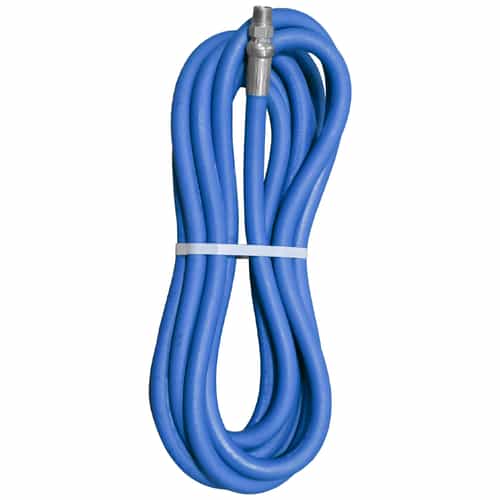 20' Blue 3/8" Single Wirebraid Hose with 3/8" MPE