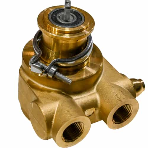 Fluid-O-Tech PA801 Brass Rotary Vane Pump, Clamp Mount