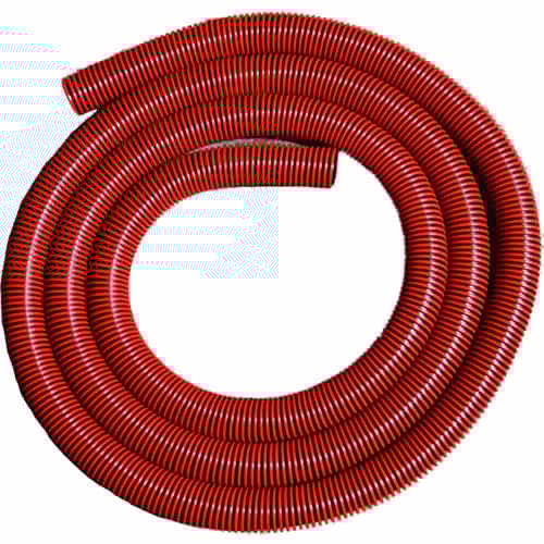 15' coil of 1.5" diameter red and Black Dura-Slide Vacuum Hose