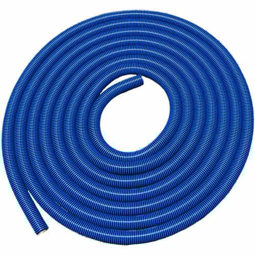 50' coil of 1.5" diameter Blue and Black Dura-Slide Vacuum Hose