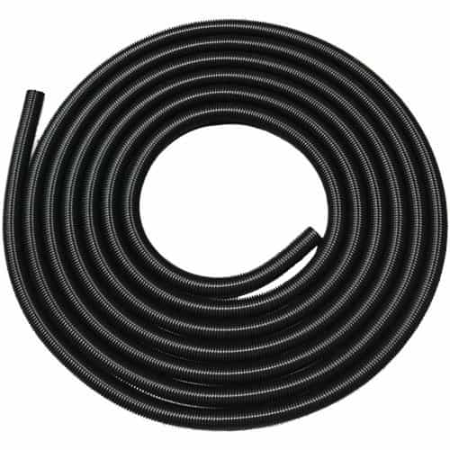50' coil of 1.5" diameter Black Dura-Slide Vacuum Hose