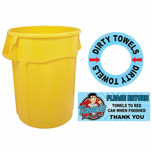 TO-BL Standard Artwork Yellow Towel Bin