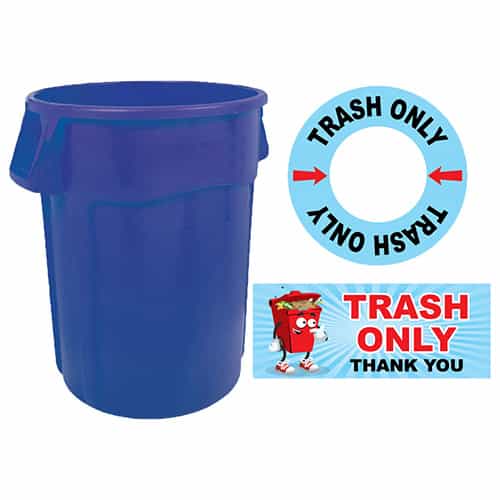 TR-BL Standard Artwork Blue Trash Can