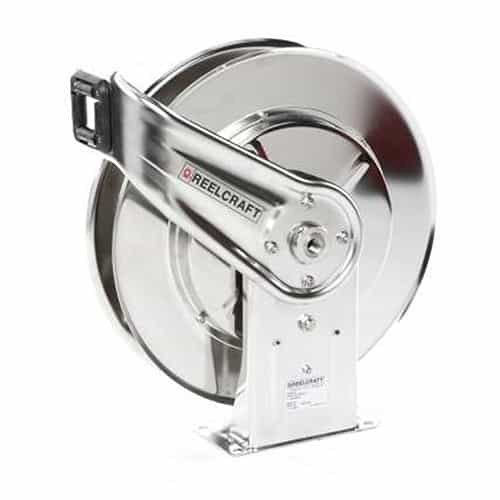 RE7600 OMS55 Reelcraft Premium Duty SS Pressure Washer Hose Reel