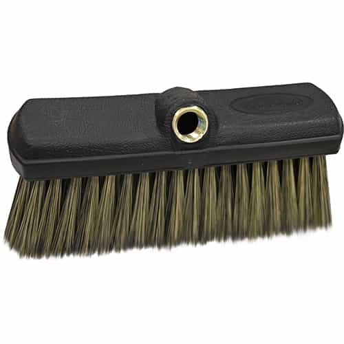 black plastic car wash foam brush with synthetic bristles that look like hogs hair