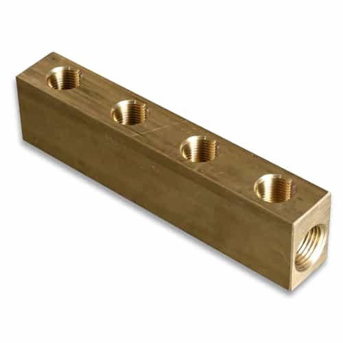 brass self-serve manifold block