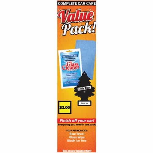 car care product vending kit decal sticker