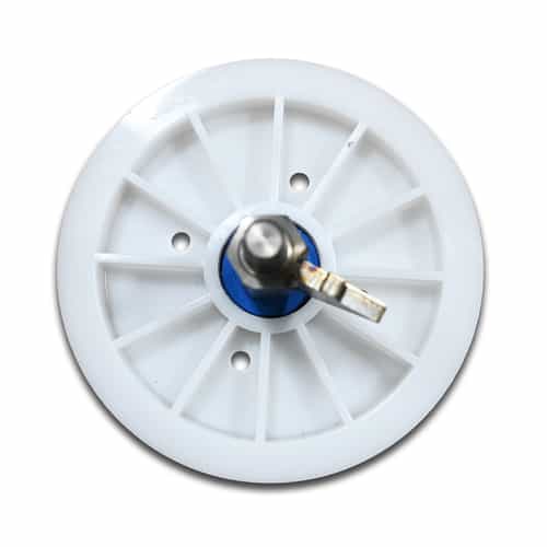 white roller with metal shaft