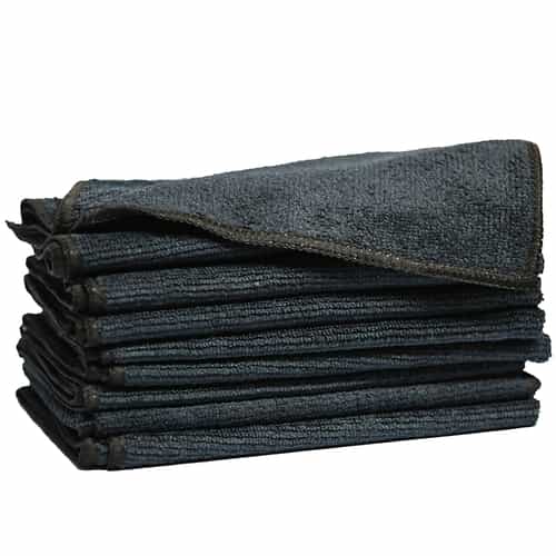 black warp knitted towels
