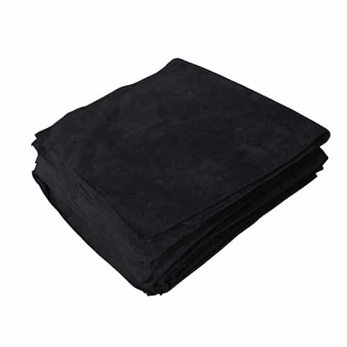 black heavy weight microfiber towel